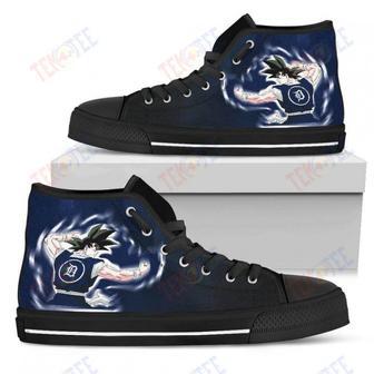 Mens Womens Detroit Tigers Goku Saiyan Power High Top Shoes Printable | Favorety DE