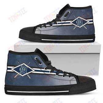 Mens Womens Detroit Tigers High Top Shoes Double Stick Check Shoes | Favorety CA