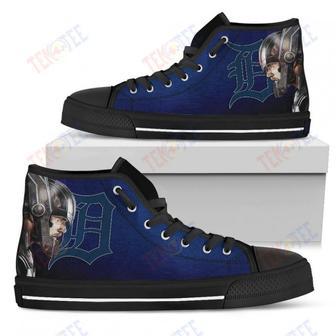 Mens Womens Detroit Tigers High Top Shoes Thor Head Beside Shoes | Favorety DE