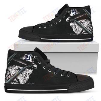 Mens Womens Detroit Tigers Nightmare Freddy Colorful High Top Shoes Printable | Favorety UK