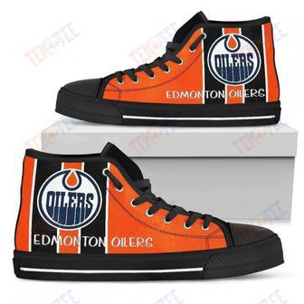 Mens Womens Edmonton Oilers High Top Shoes Steaky Trending Fashion Sporty | Favorety AU