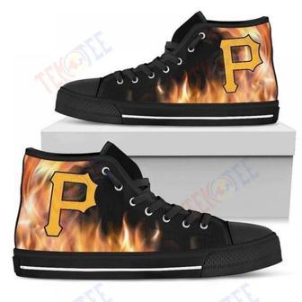 Mens Womens Fighting Like Fire Pittsburgh Pirates High Top Shoes | Favorety AU