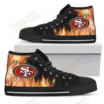 Mens Womens Fighting Like Fire San Francisco High Top Shoes | Favorety