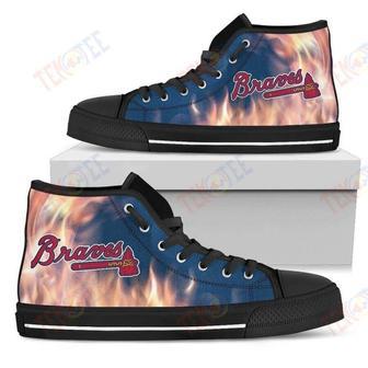 Mens Womens Fighting Like Fireatlanta Braves High Top Shoes | Favorety CA