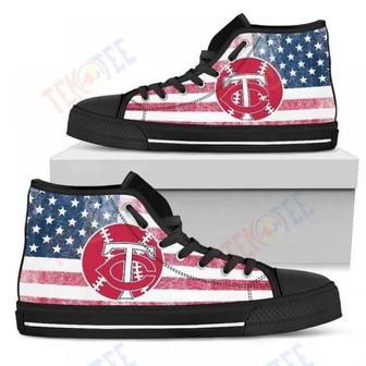 Mens Womens Flag Rugby Minnesota Twins High Top Shoes | Favorety