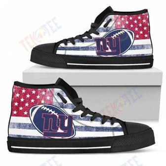 Mens Womens Flag Rugby New York Giants High Top Shoes | Favorety