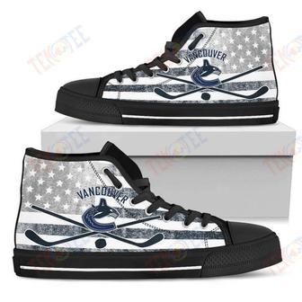 Mens Womens Flag Rugby Vancouver Canucks High Top Shoes | Favorety