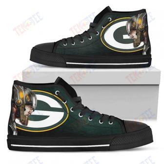 Mens Womens Green Bay Packers High Top Shoes Thor Head Beside Shoes | Favorety DE