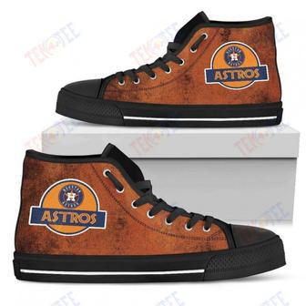 Mens Womens Houston Astros High Top Shoes Jurassic Park Custom Canvas Shoes | Favorety AU