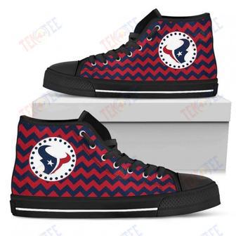 Mens Womens Houston Texans High Top Shoes Chevron Broncos Printable | Favorety CA