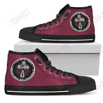 Mens Womens I Can Do All Things Through Christ Who Strengthens Me Colorado Avalanche High Top Shoes | Favorety