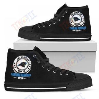 Mens Womens I Will Not Keep Calm Amazing Sporty Carolina Panthers High Top Shoes | Favorety AU