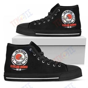 Mens Womens I Will Not Keep Calm Amazing Sporty Cleveland Browns High Top Shoes | Favorety UK