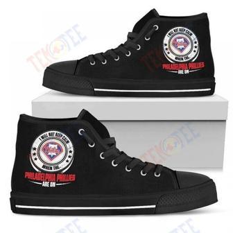 Mens Womens I Will Not Keep Calm Amazing Sporty Philadelphia Phillies High Top Shoes | Favorety UK