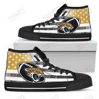 Mens Womens Jacksonville Jaguars High Top Shoes Flag Rugbytop Quality | Favorety