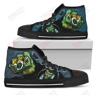 Mens Womens Jacksonville Jaguars High Top Shoes Hulk Punch Printable | Favorety UK