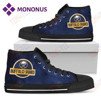 Mens Womens Jurassic Park Buffalo Sabres High Top Shoes Black | Favorety AU