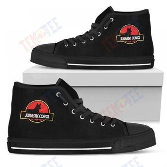 Mens Womens Jurassic Park Corgi High Top Shoes | Favorety CA