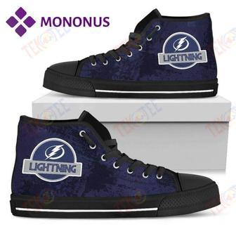 Mens Womens Jurassic Park Tampa Bay Lightning High Top Shoes Black | Favorety