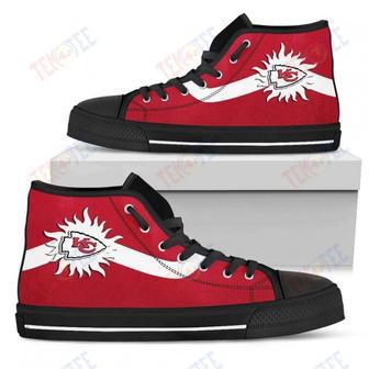 Mens Womens Kansas City Chiefs High Top Shoes Simple Van Sun Flameshoes | Favorety CA