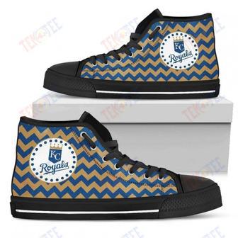 Mens Womens Kansas City Royals High Top Shoes Chevron Broncos Printable | Favorety AU