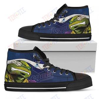 Mens Womens Kansas City Royals Turtle Ninja High Top Shoes Printable | Favorety AU