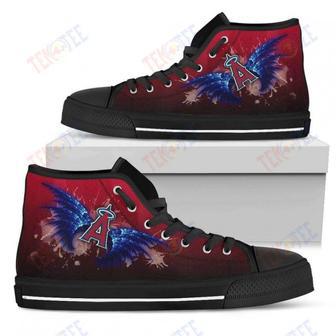 Mens Womens Los Angeles Angels High Top Shoes Angel Wings Printable | Favorety CA