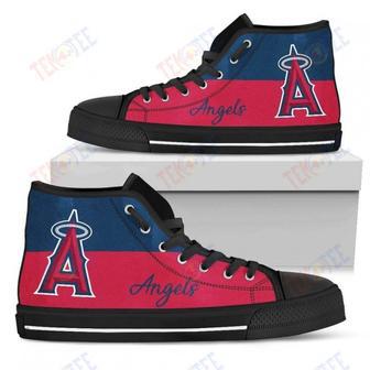 Mens Womens Los Angeles Angels High Top Shoes Divided Colours Stunning | Favorety CA