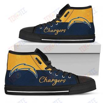 Mens Womens Los Angeles Chargers High Top Shoes Divided Colours Stunning | Favorety AU