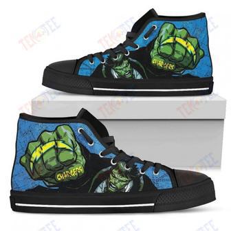 Mens Womens Los Angeles Chargers High Top Shoes Hulk Punch Printable | Favorety DE