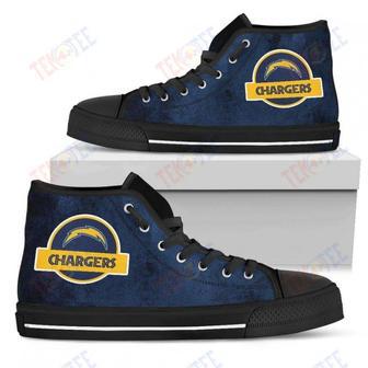 Mens Womens Los Angeles Chargers High Top Shoes Jurassic Parktop Quality | Favorety