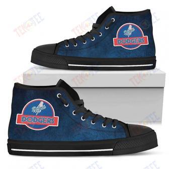 Mens Womens Los Angeles Dodgers High Top Shoes Jurassic Parktop Quality | Favorety AU