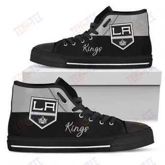 Mens Womens Los Angeles Kings High Top Shoes Divided Colours Stunning | Favorety