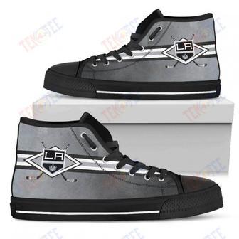 Mens Womens Los Angeles Kings High Top Shoes Double Stick Check Shoes | Favorety UK