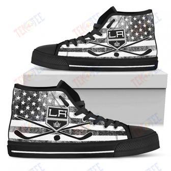 Mens Womens Los Angeles Kings High Top Shoes Flag Rugbytop Quality | Favorety CA