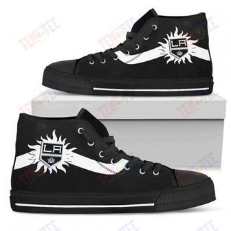 Mens Womens Los Angeles Kings High Top Shoes Simple Van Sun Flameshoes | Favorety UK