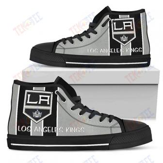 Mens Womens Los Angeles Kings High Top Shoes Steaky Trending Fashion Sporty | Favorety