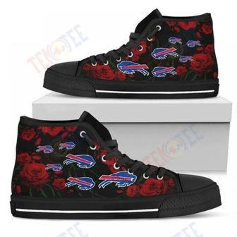 Mens Womens Lovely Rose Thorn Incredible Buffalo Bills High Top Shoes | Favorety AU