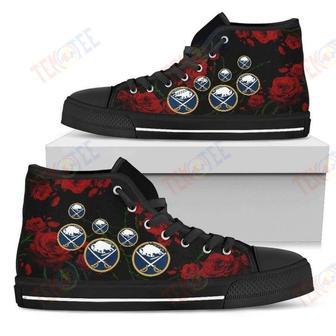 Mens Womens Lovely Rose Thorn Incredible Buffalo Sabres High Top Shoes | Favorety