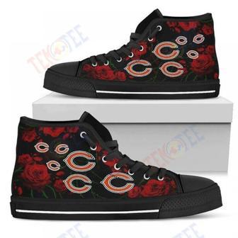 Mens Womens Lovely Rose Thorn Incredible Chicago Bears High Top Shoes | Favorety