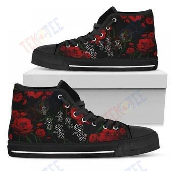 Mens Womens Lovely Rose Thorn Incredible Chicago White Sox High Top Shoes | Favorety