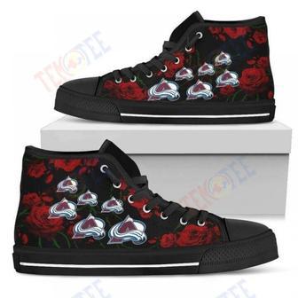 Mens Womens Lovely Rose Thorn Incredible Colorado Avalanche High Top Shoes | Favorety AU