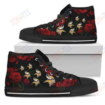 Mens Womens Lovely Rose Thorn Incredible Minnesota Vikings High Top Shoes | Favorety DE