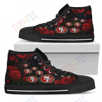 Mens Womens Lovely Rose Thorn Incredible San Francisco High Top Shoes | Favorety