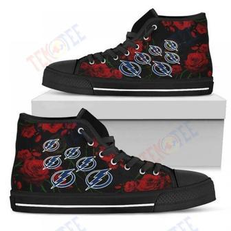 Mens Womens Lovely Rose Thorn Incredible Tampa Bay Lightning High Top Shoes | Favorety CA