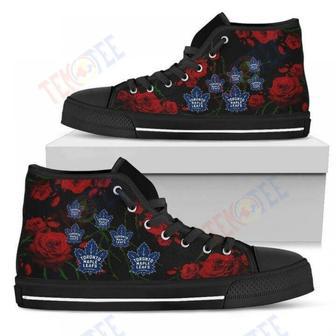 Mens Womens Lovely Rose Thorn Incredible Toronto Maple Leafs High Top Shoes | Favorety AU