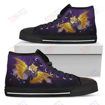 Mens Womens Lsu Tigers High Top Shoes Angel Wings Printable | Favorety CA