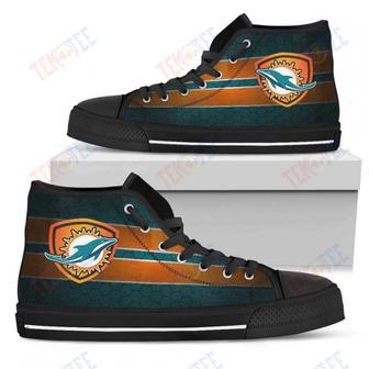 Mens Womens Miami Dolphins High Top Shoes The Shield Shoes | Favorety