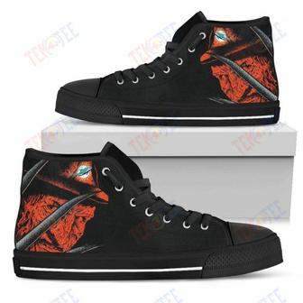 Mens Womens Miami Dolphins Nightmare Freddy Colorful High Top Shoes Printable | Favorety