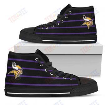 Mens Womens Minnesota Vikings High Top Shoes Edge Straight Perfect Circle Shoes | Favorety AU